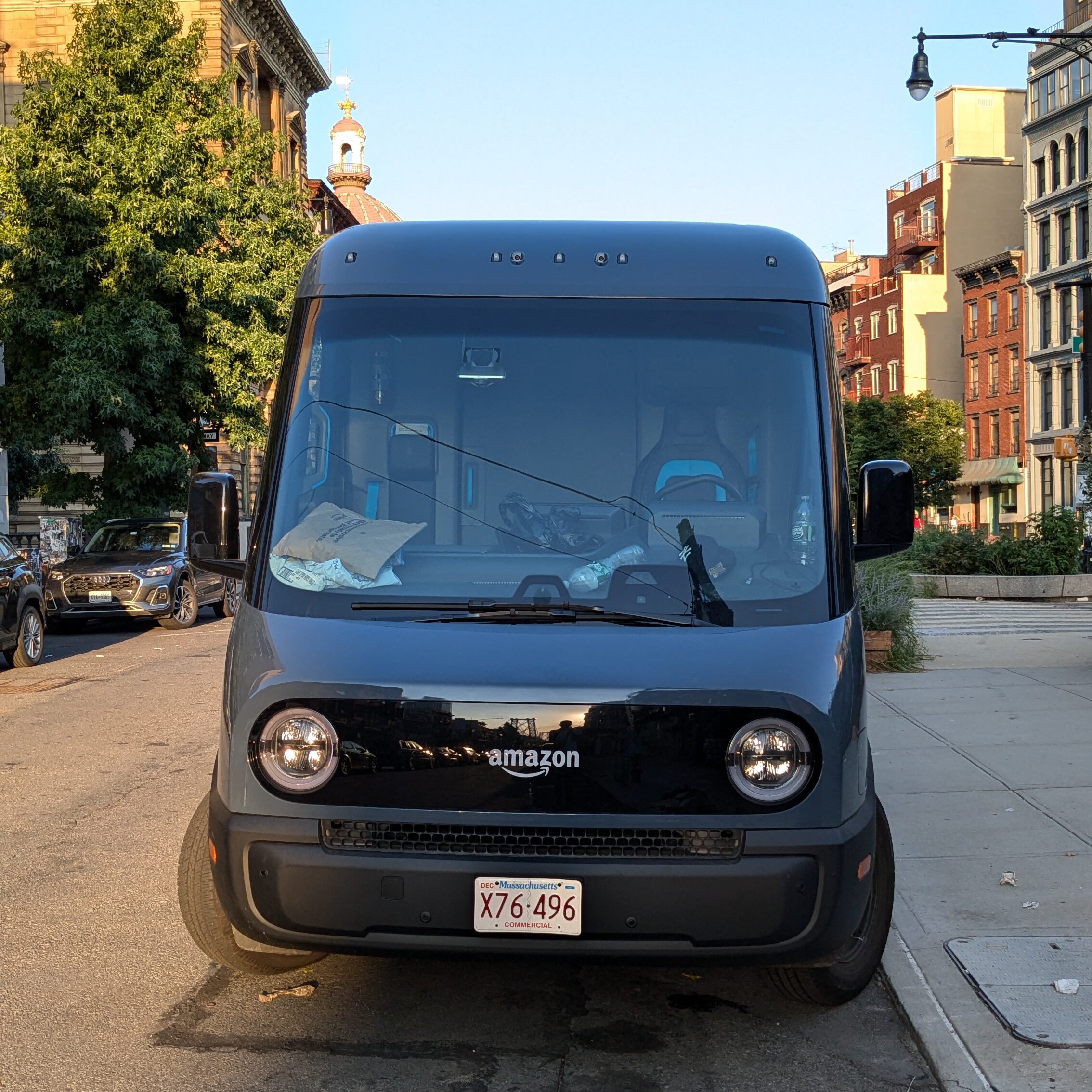 Rivian EDV in New York City. Partnerschaft mit Amazon.